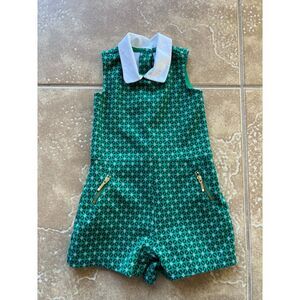 Janie and Jack Romper with Zippers and Collar - 18-24 Months